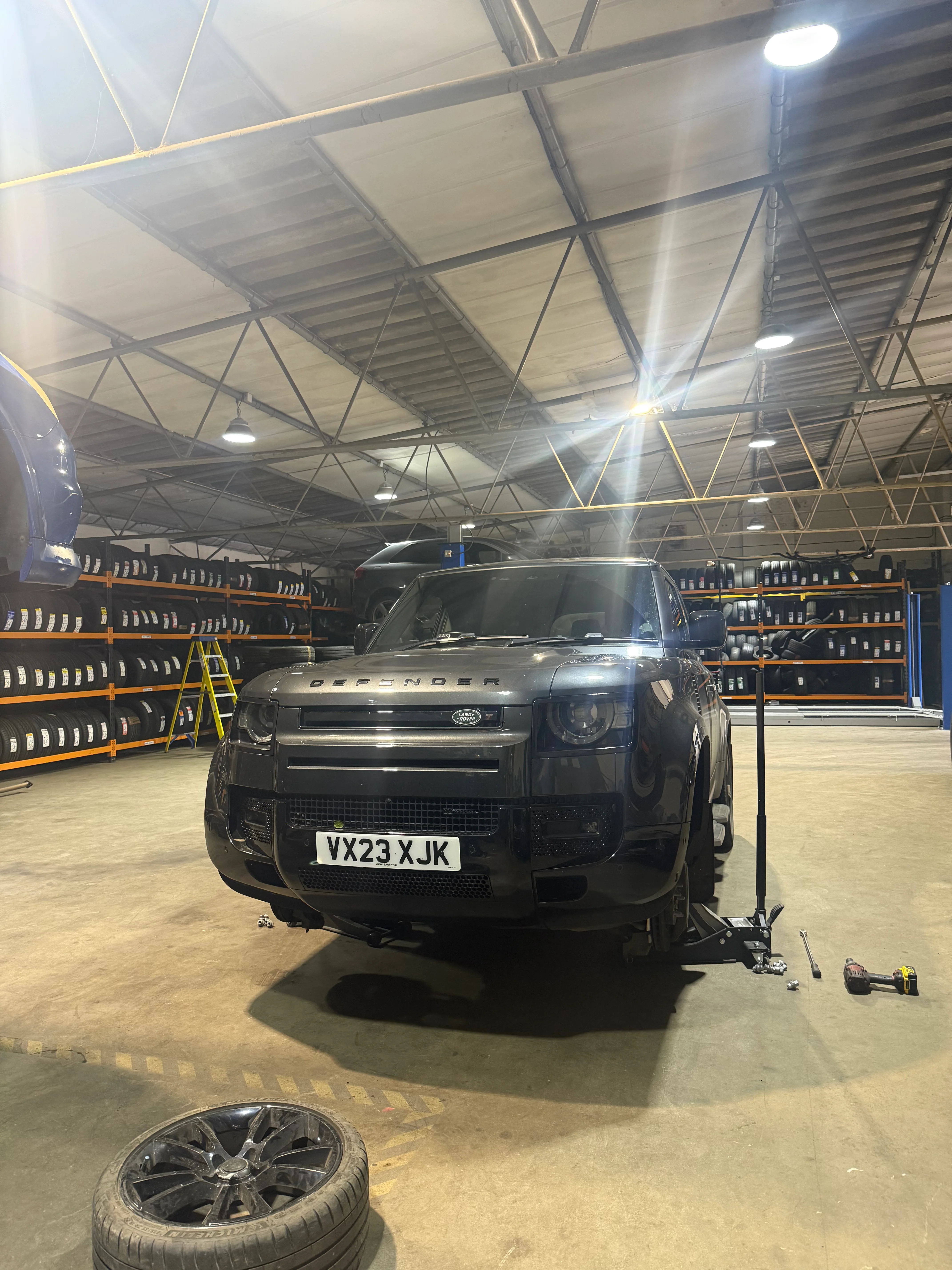 A discovery on a ramp inside a garage.